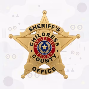 Childress County Sheriff Metal Badge