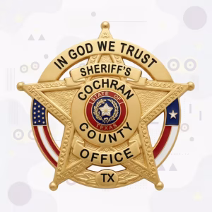 Cochran County Sheriff Metal Badge