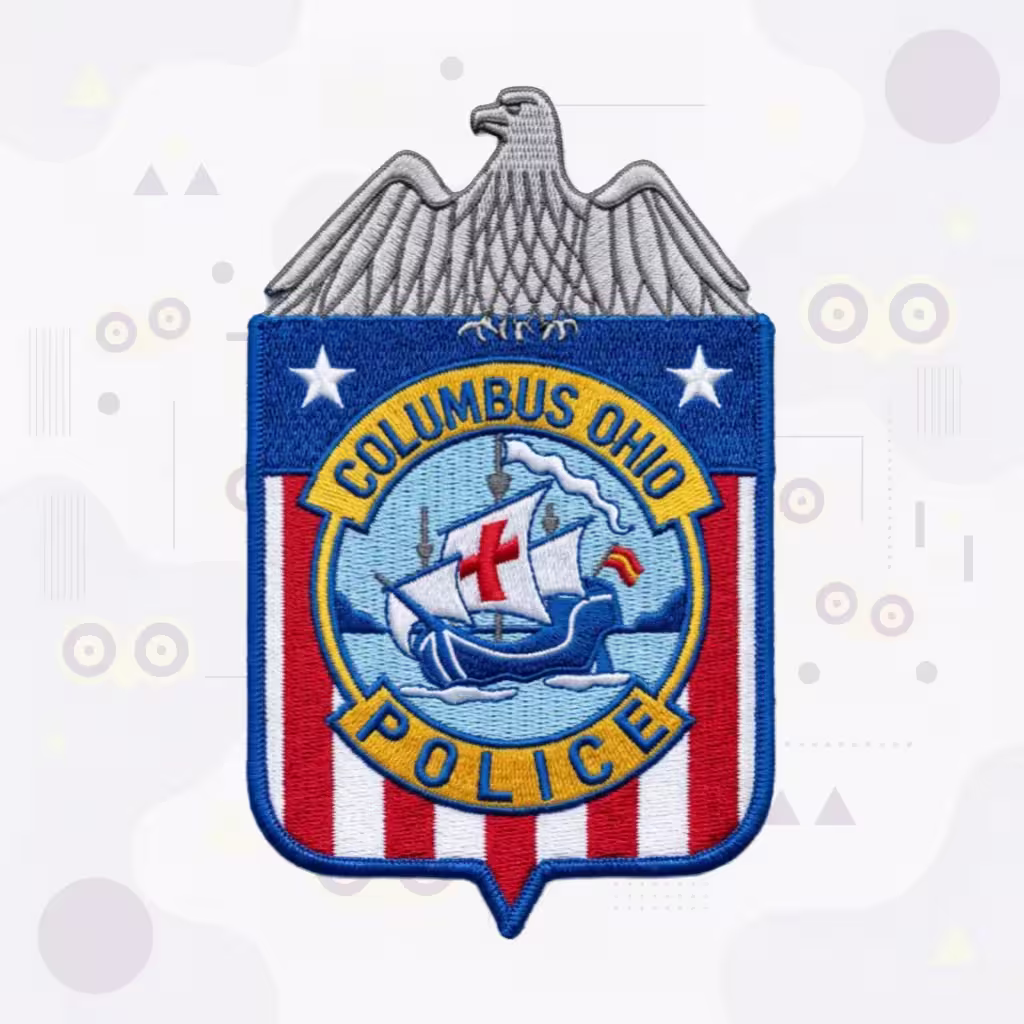 Columbus Police Department Patch with Sailing Ship and Eagle Crest