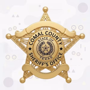 Comal County Sheriff Metal Badge
