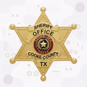 Cooke County Sheriff’s Office Badge with Red-and-Blue Texas Seal