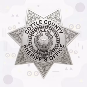 Cottle County Sheriff’s Office Badge with Seven-Point Silver Star