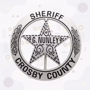 Crosby County Sheriff’s Office Badge with Circle Star Cutout
