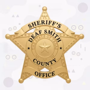 Deaf Smith County Sheriff’s Office Badge with Tonal Gold Texas Star