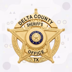 Delta County Sheriff’s Office Badge with Blue Enamel Texas Seal