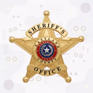 Eastland County Sheriff’s Office Badge with Texas State Seal Star