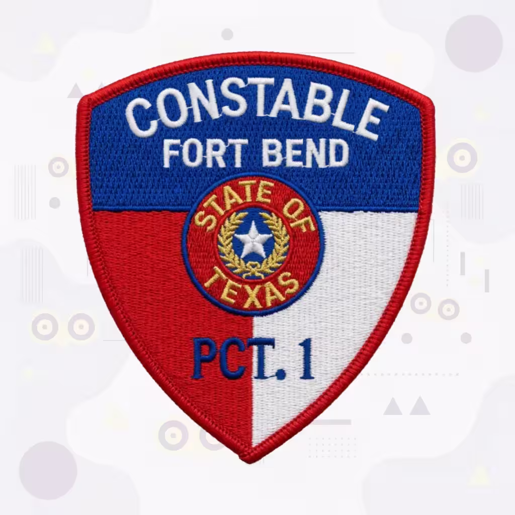 Fort Bend County Constable Precinct 1 Patch with the Texas Flag and State Seal