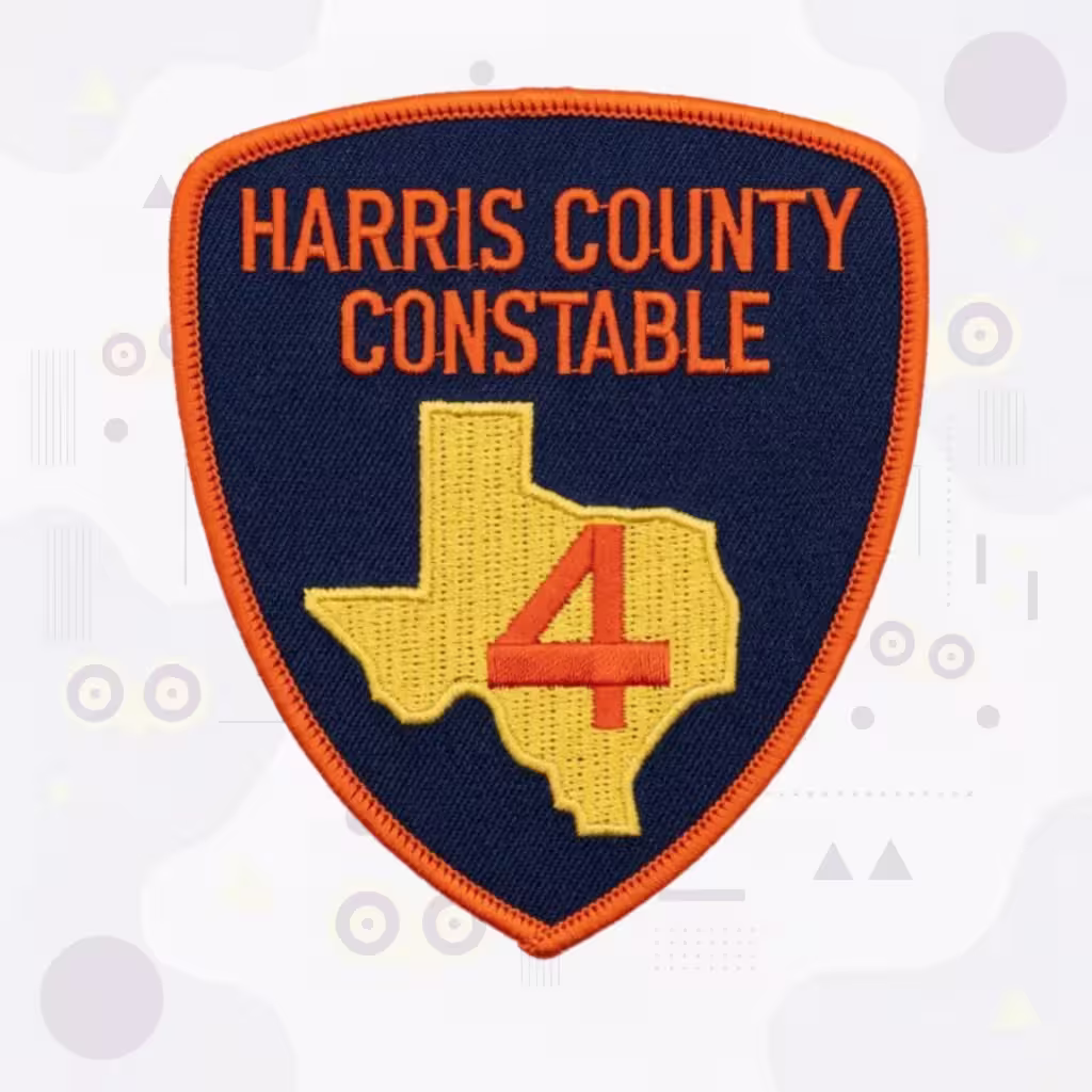Harris County Constable Precinct 4 Patch with the Texas State Map