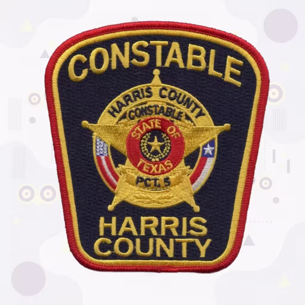 Harris County Constable Precinct 5 Patch with the Star Badge and Texas Flags