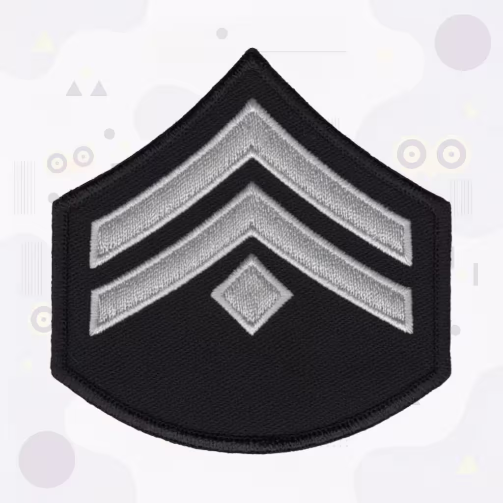 LAPD Detective I Rank Insignia Patch with Two Chevrons and a Diamond