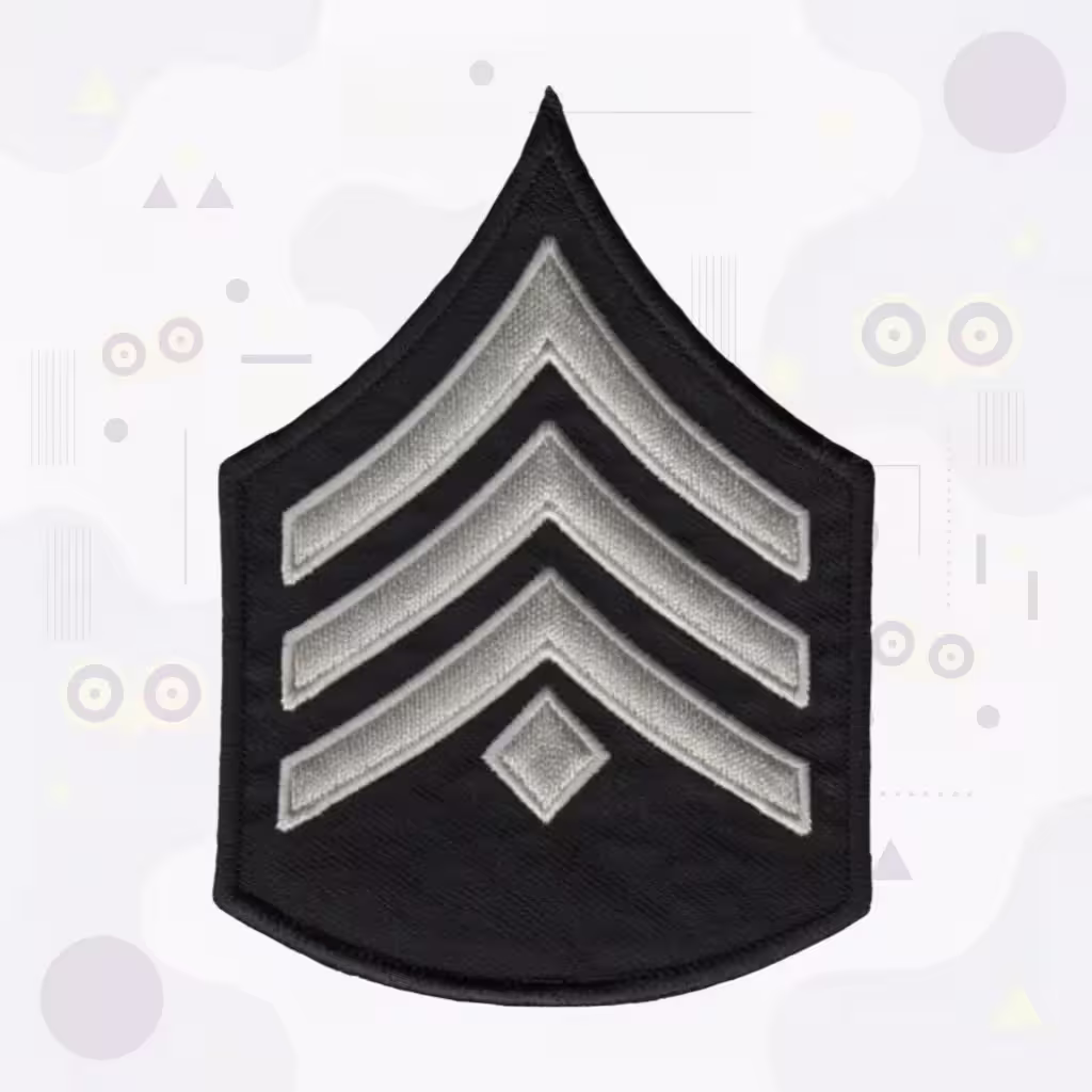 LAPD Detective II Rank Insignia Patch with Three Chevrons and a Diamond
