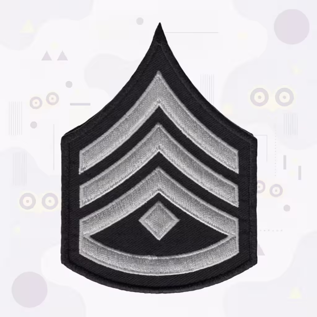 LAPD Detective III Rank Insignia Patch with Three Chevrons and a Diamond in a Rocker