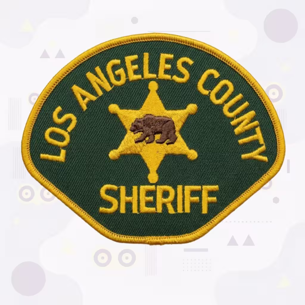 Los Angeles County Sheriff Department Patch with Six-Point Star and California Bear