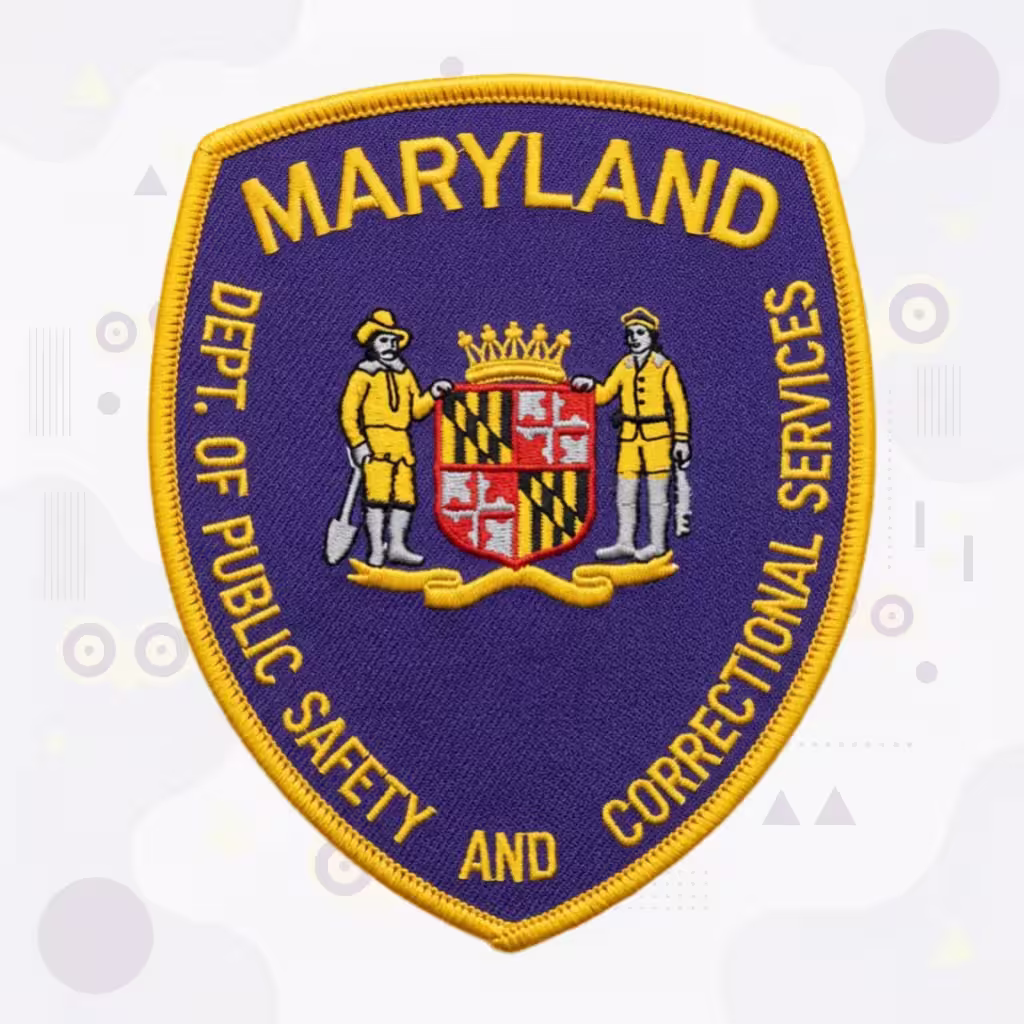 Maryland Department of Public Safety and Correctional Services Patch with the State Coat of Arms