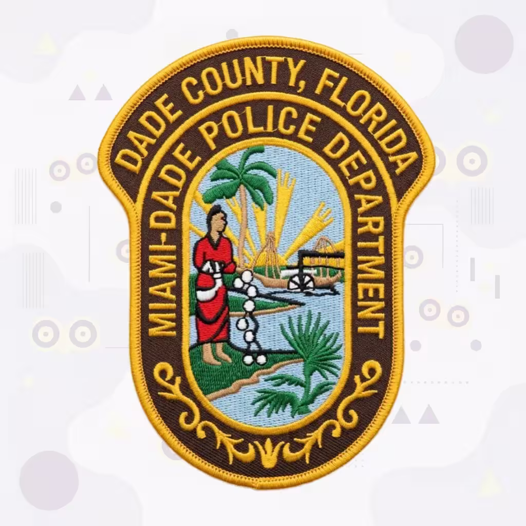Miami-Dade Police Department Patch with Florida State Seal Scene