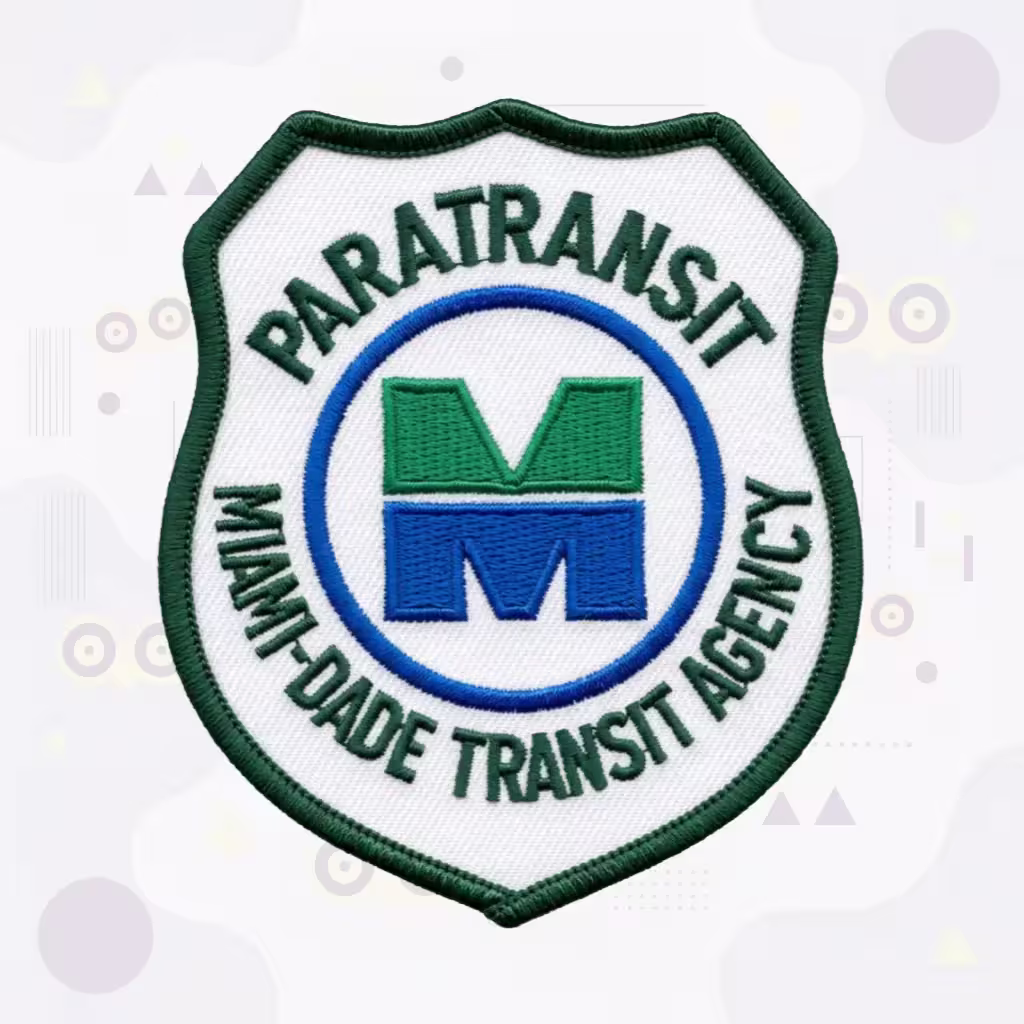 Miami-Dade Transit Paratransit Patch with the Two-Tone M Logo