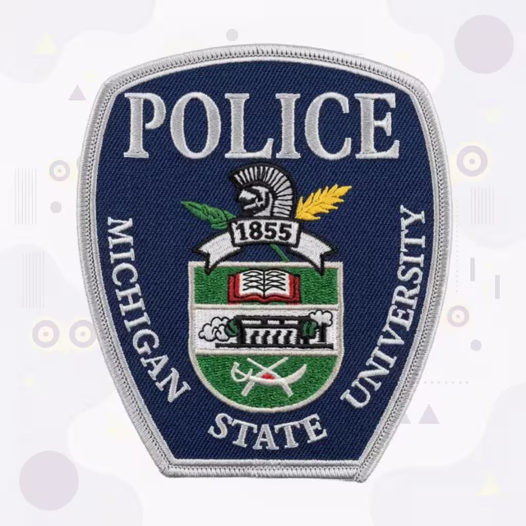 Michigan State University Police Patch with the Spartan 1855 Crest