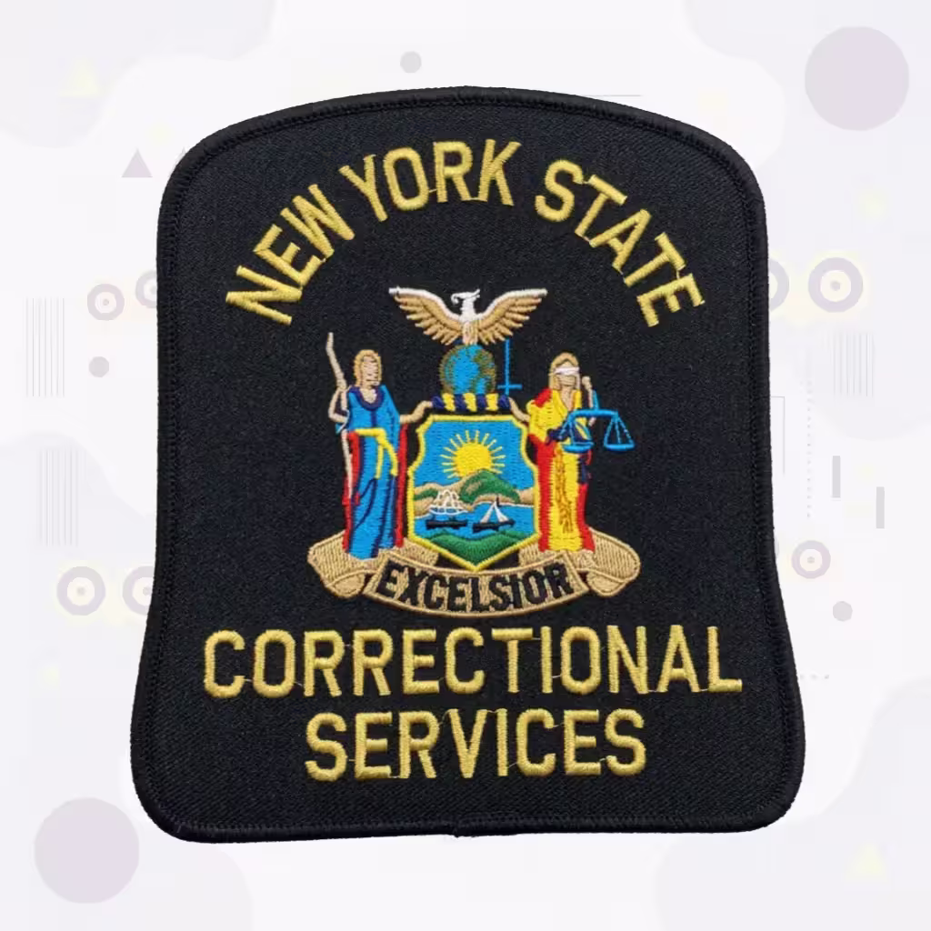 New York State Correctional Services Patch with Excelsior State Coat of Arms