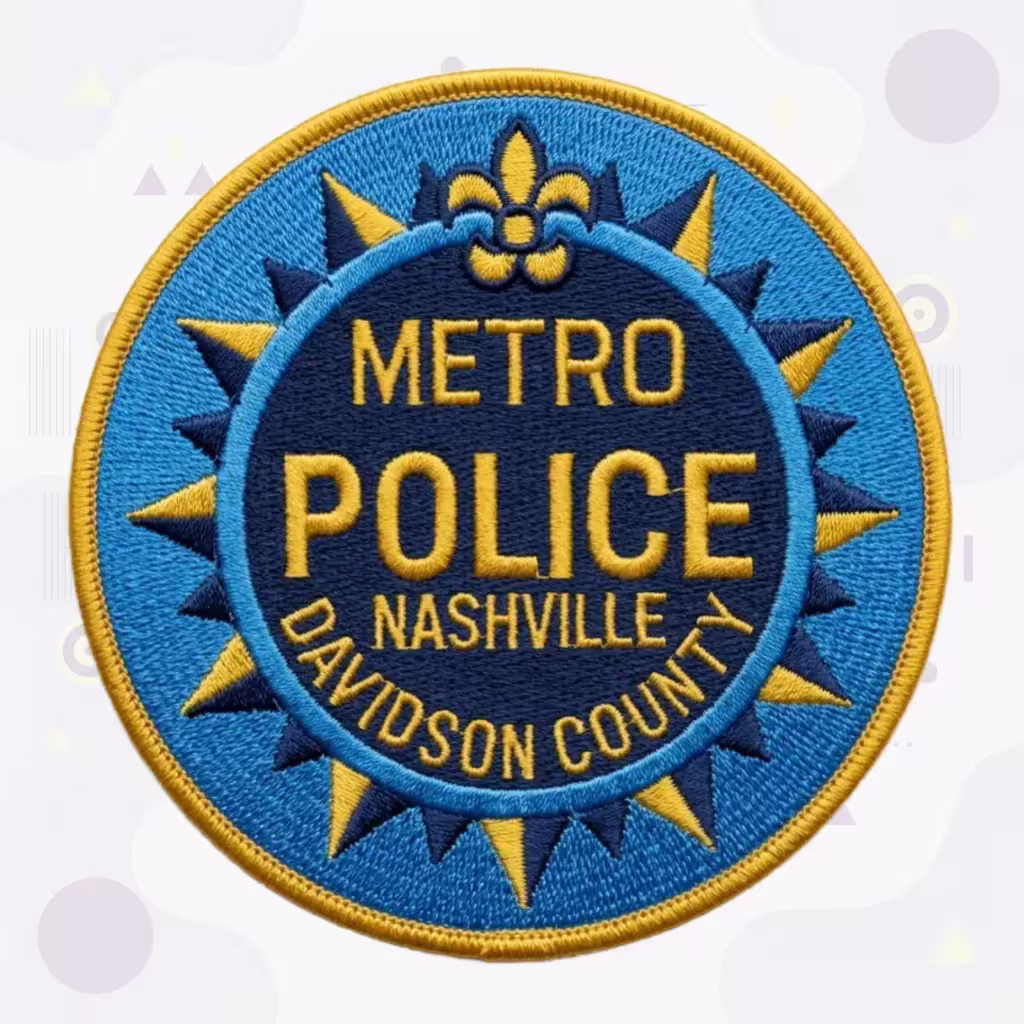 Nashville Metropolitan Police Department Patch with Sunburst and Fleur-de-Lis