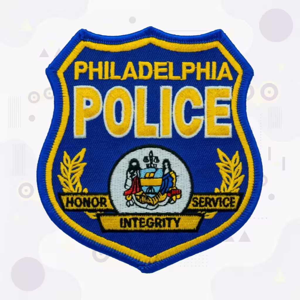 Philadelphia Police Department Patch with City Seal and Honor Service Integrity Banners