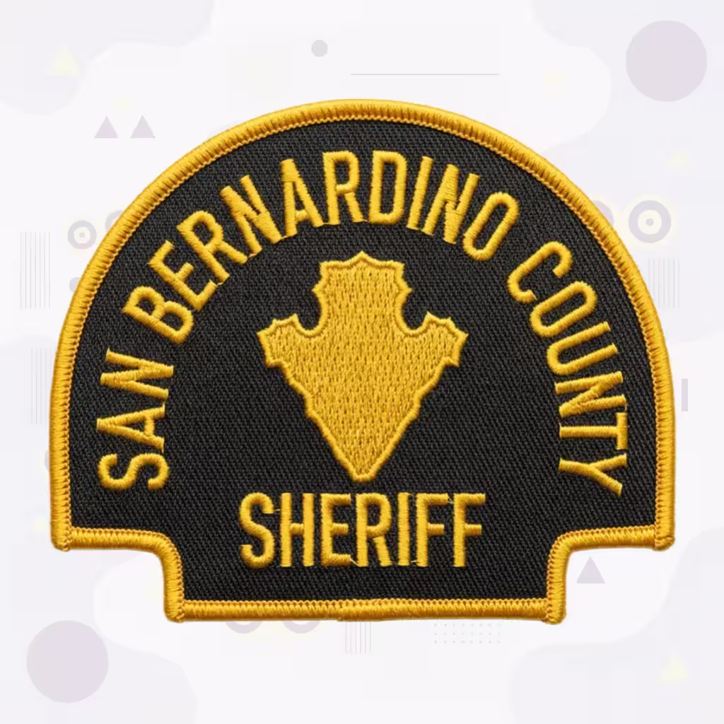 San Bernardino County Sheriff Department Patch with Gold Arrowhead