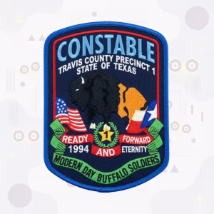 Travis County Constable Precinct 1 Patch with the Buffalo Soldiers Emblem