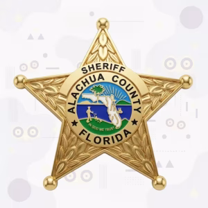 Alachua County Sheriff's Office Laurel Star Sheriff Badge