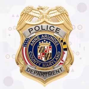 Anne Arundel County Police Maryland Arms Eagle Metal Badge