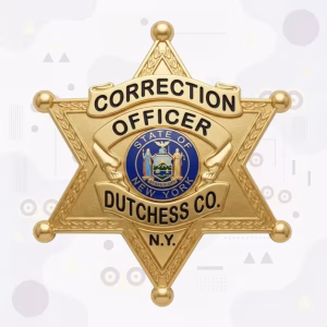 Dutchess County Correction Officer Six-Point Star Metal Badge