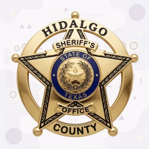 Hidalgo County Sheriff’s Office Badge with Texas Seal and Gold Star-on-Ring