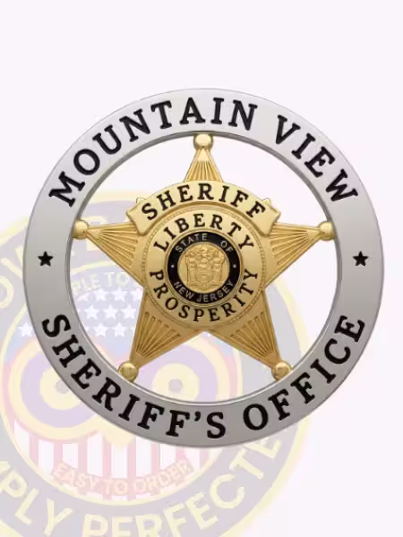 Silver Mountain View County Sheriff badge with county seal
