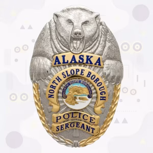 North Slope Borough Police Polar Bear Crest Metal Badge