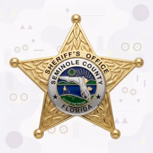 Seminole County Sheriff's Office Silver Ring Metal Badge