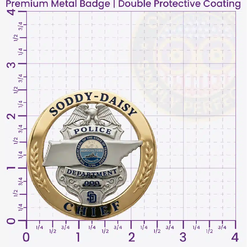 Soddy-Daisy Police Departmetn Badge Size Chart
