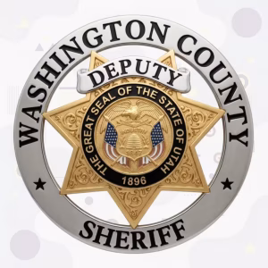 Washington County Sheriff Deputy Star-on-Ring Metal Badge