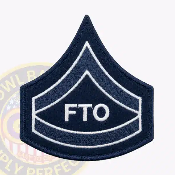 Dark Navy Chicago Police FTO Chevron Patch with White Lettering