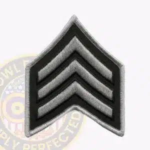 Chicago Police Grey and Black Sergeant Chevron Patch