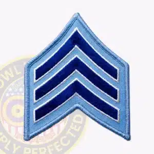 Chicago Police Light Blue Sergeant Chevron Patch