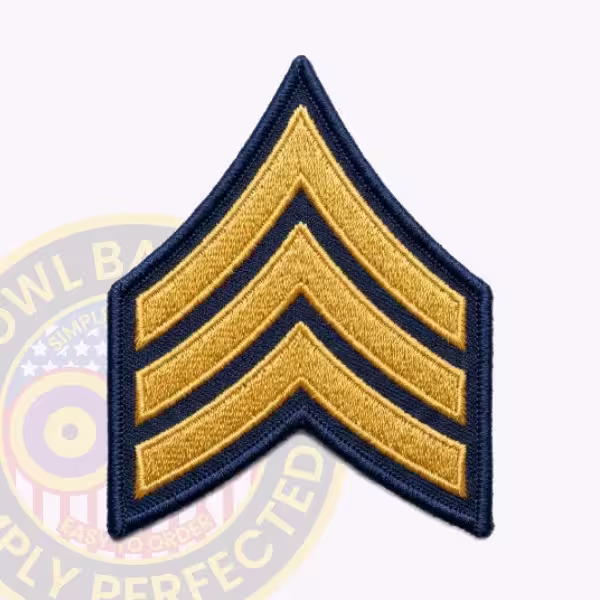 Sergeant Chevron in Gold and Navy for the Detroit Police Department