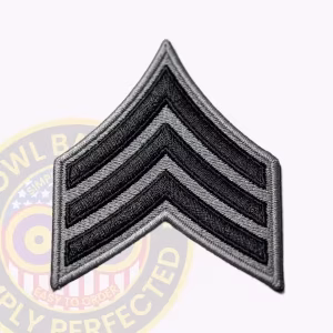 New York State Police Grey and Black Sergeant Chevron Patch