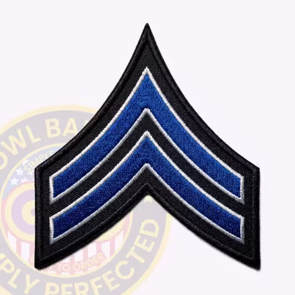 Philadelphia Police Corporal Chevron in Royal Blue and Black