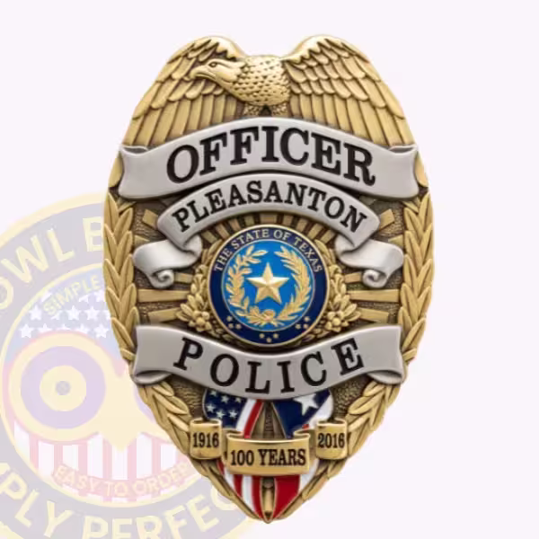 Pleasanton Police 100 Years Commemorative Badge