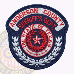 Anderson County Sheriff Patch Featuring Texas State Seal and Five-Point Star