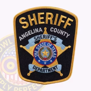 Custom Angelina County Sheriff Patch with Five-Point Star and Texas State Seal