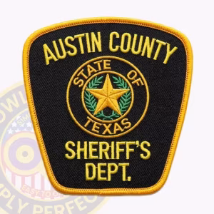 Austin County Sheriff’s Dept. Patch with Texas State Seal and Gold Lone Star