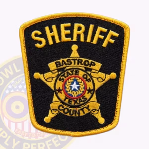 Bastrop County Sheriff Patch with Five-Point Gold Star and Texas State Seal