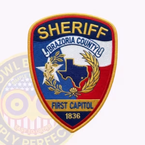 Brazoria County Sheriff Patch with First Capitol 1836 Banner and Texas Map
