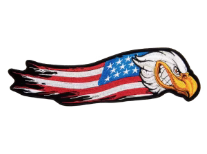 Charging eagle American flag patch