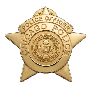 Custom Lapel Pins 36 Gold five-point star officer lapel pin with a round seal