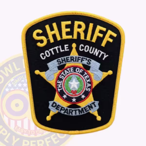 Cottle County Sheriff Patch with Gold Star and Department Scroll